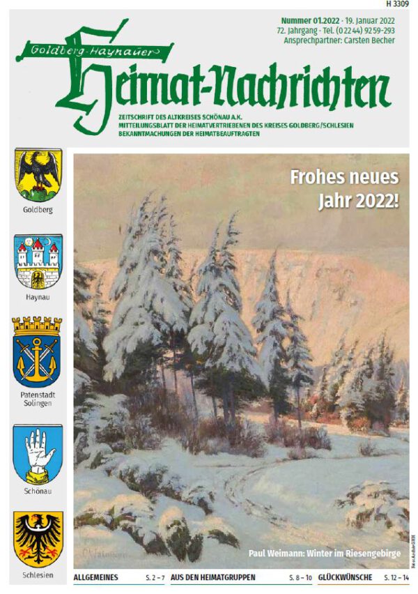 Goldberg-Haynauer Heimatnachrichten Nr. 01/2022