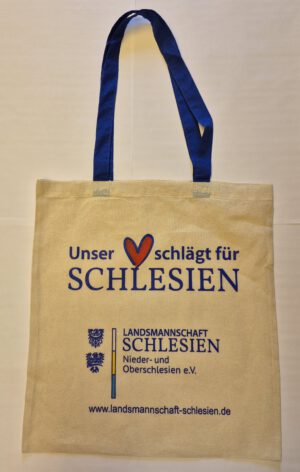 Stofftasche "Unser Herz schlägt für Schlesien"