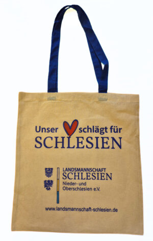 Stofftasche "Unser Herz schlägt für Schlesien"